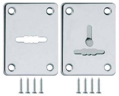 Накладка на сувальдный замок ESC.S-lift+S/K.set (ESC081/082) хром (2шт.), фото 1