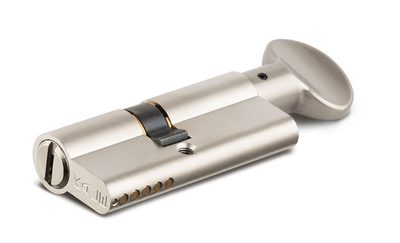 Цилиндровый механизм с вертушкой 164 BM/68 (26+10+32) mm никель 5 кл., фото 2