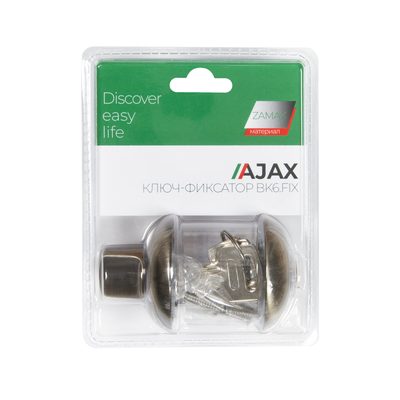 Ручка поворотная с фиксацией ключом BK6.FIX.JR AB-7 бронза, фото 2