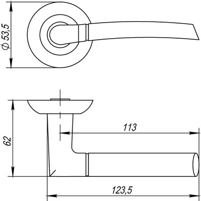 Ручка раздельная R.TL54.ARDEA (ARDEA TL) ABG-6 зеленая бронза, фото 3