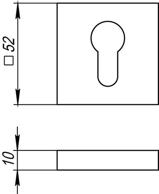 Накладка под цилиндр ET.K.DM51 (ET DM) SN/CP-3 матовый никель/хром, фото 3