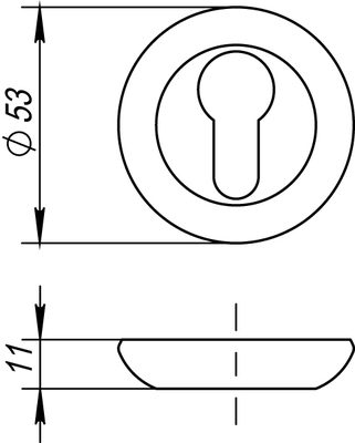 Накладка под цилиндр ET.R.RM54 (ET RM) ABG-6 зелёная бронза, фото 3