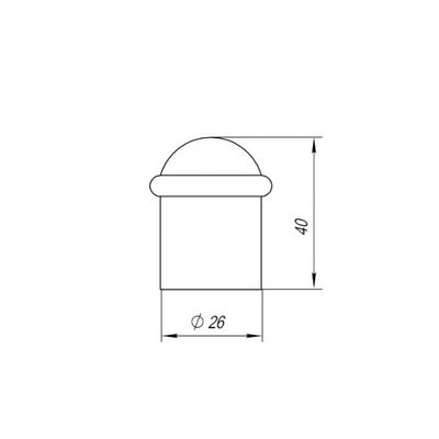 Упор дверной напольный DFIX/F40 (DS PF-40) SG-4 мат.золото, фото 3