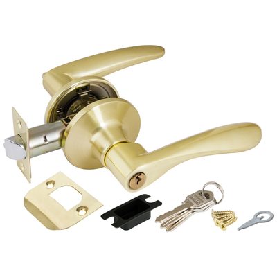 Ручка защелка DK620 SB-ET (6020 SB-E) (кл./фик.) мат. золото, фото 1