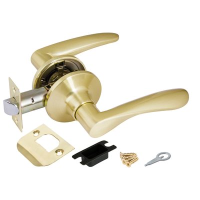Ручка защелка DK620 SB-PS (6020 SB-P) (без фик.) мат. золото, фото 1