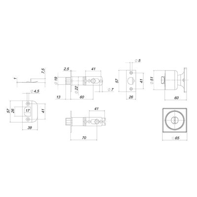 Ручка защелка DK772/BL BL-BK черный, фото 3
