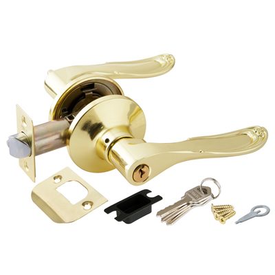 Ручка защелка DK630 PB-ET (6030 PB-E) (кл./фик.) золото, фото 1