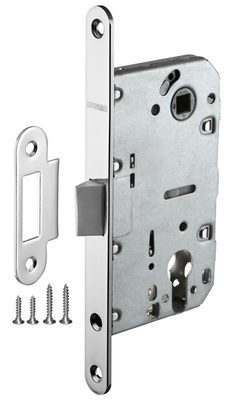 Корпус врезного замка c защёлкой PLASTP85C-50 (P85C-50) CP хром, фото 1