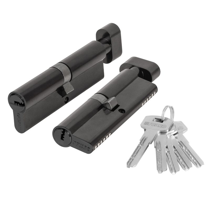 Цилиндровый механизм (200 ZM/120) 2000ZM Knob 120 (55+10+55) BL-24 черный 5Key с вертушкой