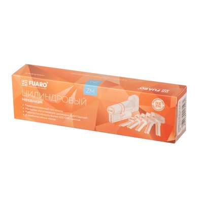 Цилиндровый механизм (200 ZM/110) 2000ZM Knob 110(55+10+45) BL-24 черный 5Key с вертушкой, фото 2