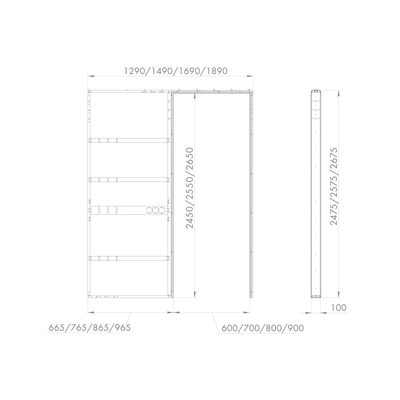 Пенал для скрытой раздвижной системы SLD.Comfort-PENAL caseta 900/2600, фото 3
