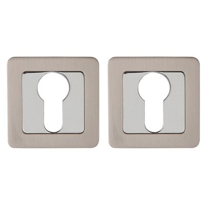 Накладка под цилиндр ET.K.QR52 (ET QR) SN/CP-3 матовый никель/хром, фото 1