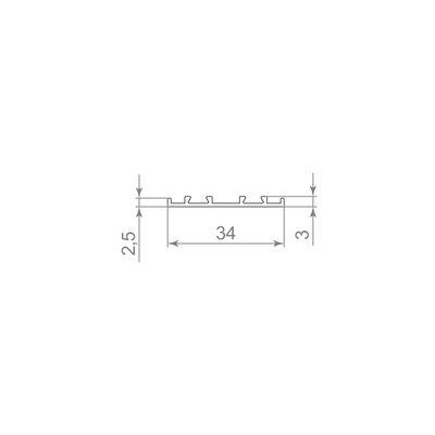 Декоративная соединительная крышка SLD.Scope 34/3/3200 cover BL (3,2 м), фото 2