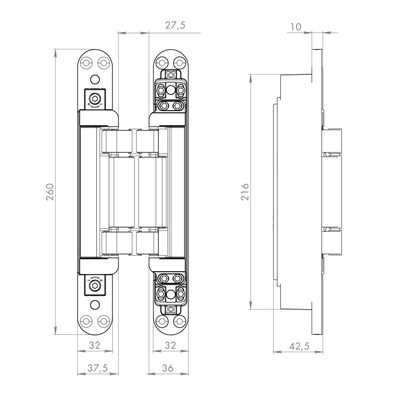 Петля скрытой установки U3D2200.VPG BL черный TECH, фото 3