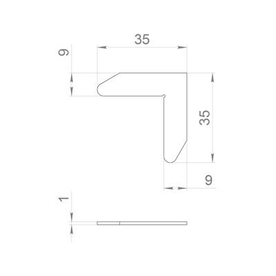 Крепежный уголок для короба SWD.Scope 35/35/1 angle (2 pcs), фото 2