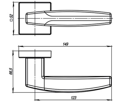 Ручка раздельная K.USQ52.ARC (ARC USQ2) BB/SBB-17 кор.бронза/мат.кор.бронза, фото 3
