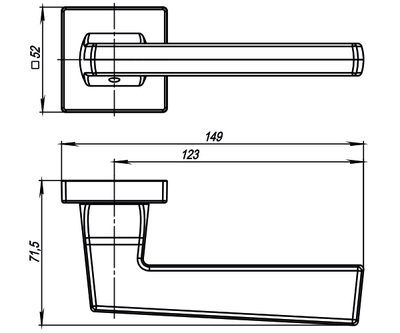 Ручка раздельная K.USQ52.GROOVE (GROOVE USQ5) BB/SBB-17 кор.бронза/мат.кор.бронза, фото 3