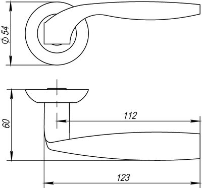 Ручка раздельная R.AR54.BOSTON (BOSTON AR) 140mm SN/CP-3 матовый никель/хром, фото 3