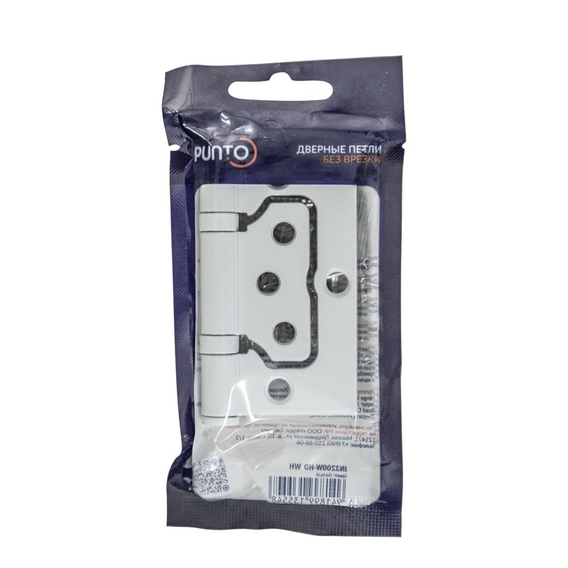 Петля универсальная без врезки IN3200W-HD WH (200-2B/HD 75x2,5) белый