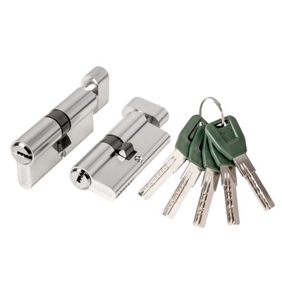 Цилиндровый механизм (A202/120) A2002Knob120(65+10+45) с вертушкой SN никель, фото 1