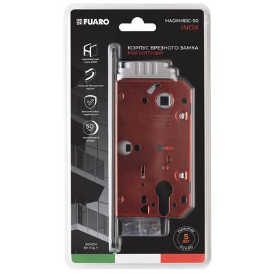 Корпус врезного замка MAGNM85C-50/BL INOX BL-24 черный (блистер), фото 2