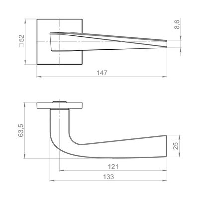 Ручка раздельная K.ZL52.SPIRAL SSG-39 сатинированное золото, фото 3