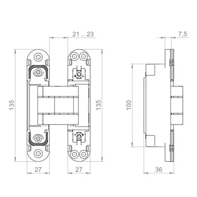 Петля скрытой установки U3D7803.VPG WH белый TECH, фото 3