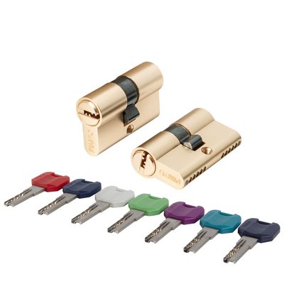 Цилиндровый механизм MaxPro7000Key60mm(25+10+25) SSG сатин.золото 7key, фото 1