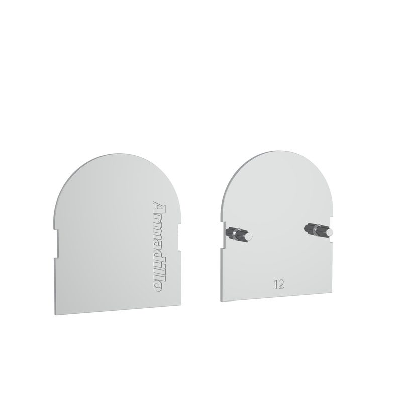Декоративная накладка Armadillo для скрытой петли U3D6000 2шт. (DOOR) (12) CP хром