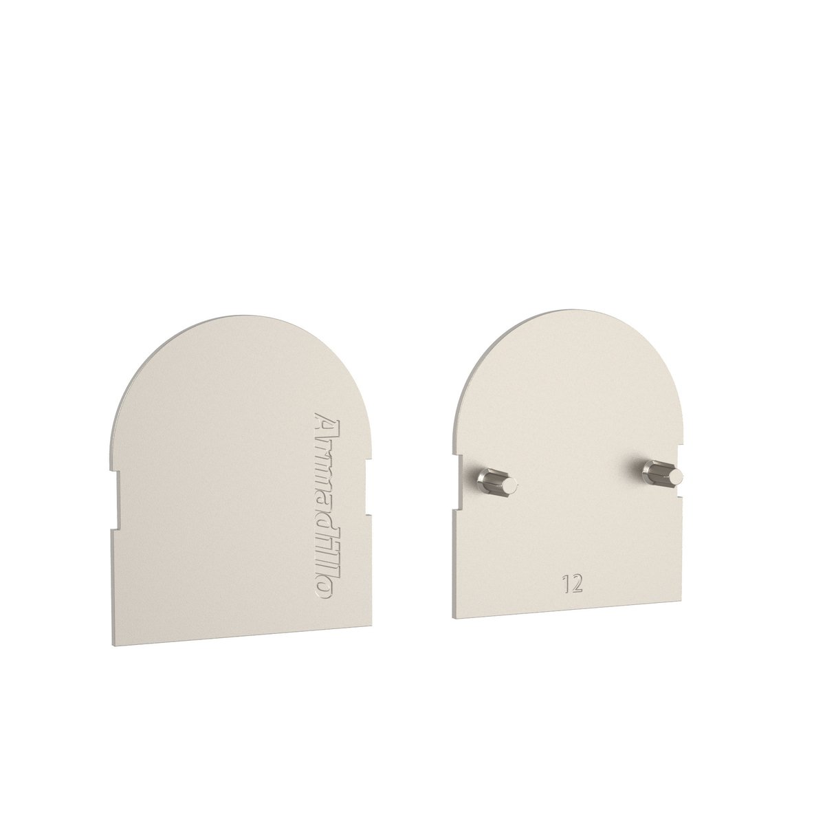 Декоративная накладка Armadillo для скрытой петли U3D6000 2шт. (DOOR) (12) SN мат.никель