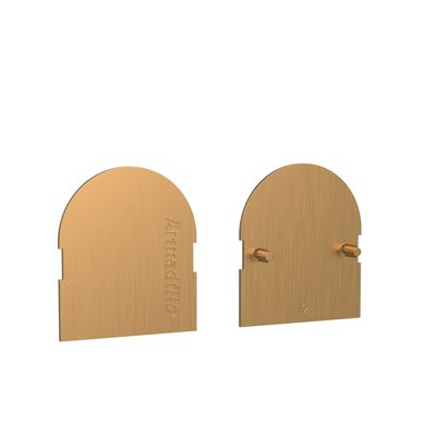 Декоративная накладка Armadillo для скрытой петли U3D6000 2шт. (DOOR) (12) AB бронза