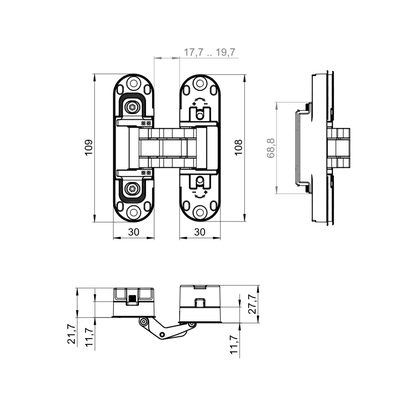 Петля скрытой установки U3D2002.TG WH белый TECH, фото 3