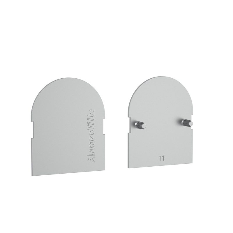 Декоративная накладка Armadillo для скрытой петли U3D6000 2шт. (FRAME) (11) SC мат. хром