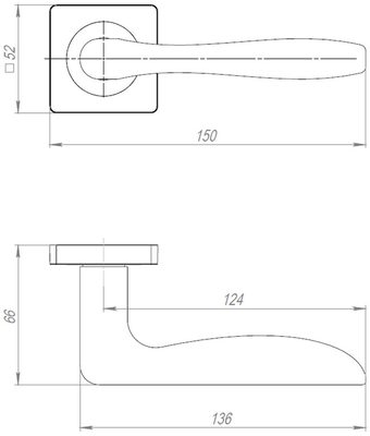 Ручка раздельная K.JK51.IND VOLTA SN/CP-3 мат.никель/хром (белая коробка), фото 2