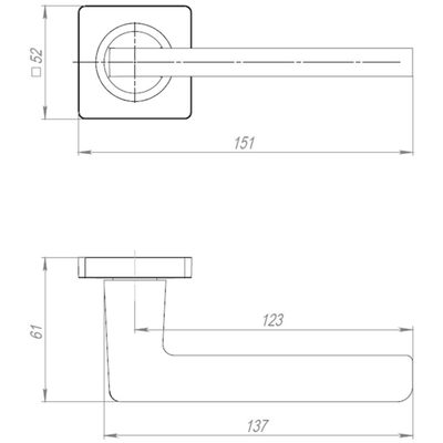 Ручка раздельная K.JK51.IND TESTA SN/CP-3 мат.никель/хром (белая коробка), фото 3