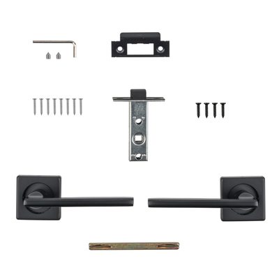 Комплект ручек с защелкой A/SET POLO JK.LP45 BL-24 черный, фото 2