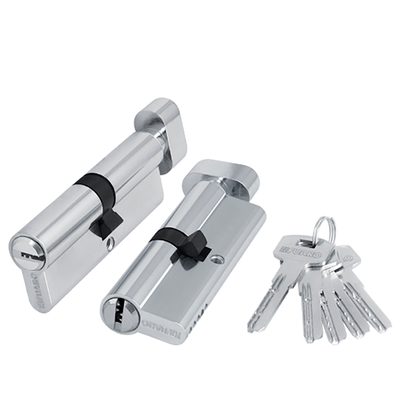 Цилиндровый механизм (200 ZM/100) 2000 ZMKnob100(60+10+30) CP хром 5Key с вертушкой, фото 1