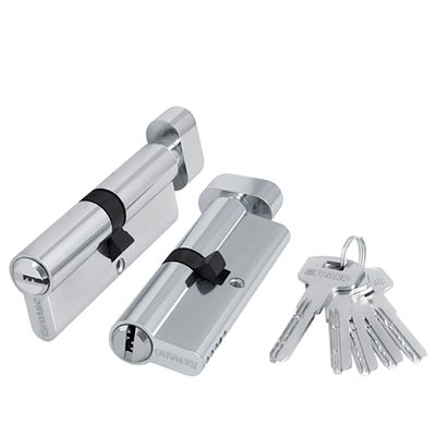Цилиндровый механизм (200 ZM/110) 2000ZMKnob110(55+10+45) CP хром 5Key с вертушкой, фото 1
