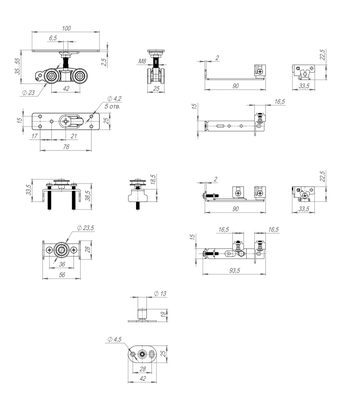 Комплект для синхронного открывания дверей SLD.Comfort-PRO.SET4.synchron/80 (Comfort - PRO SET 4), фото 3