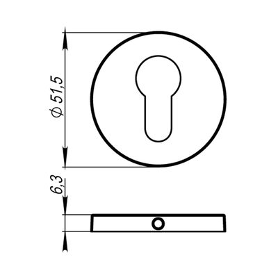 Накладка под цилиндр ET.R.URS52 (ET URS) AB-7 бронза, фото 3
