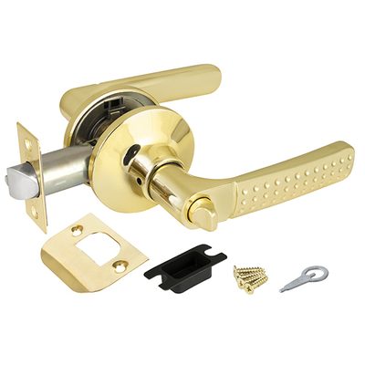 Ручка защелка DK626 PB-BK (6026 PB-B) (фик.) золото, фото 1