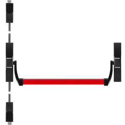 Ручка-штанга нажимная AP.1700C push-bar (ANTI-PANIC 1700С) с тягами для двухстворчатых дверей, фото 2