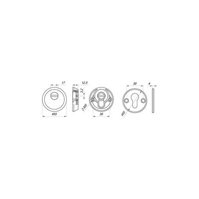 Накладка DEF.SH-al/R-EXT.5513 (A5513) тех упаковка, винт M5x90 CP хром, фото 3