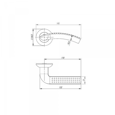 Ручка раздельная R.TL54.LOGICA (LOGICA TL) 105mm ABG-6 зеленая бронза, фото 3