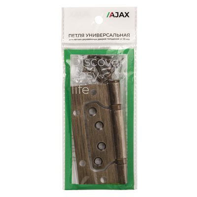 Петля универсальная без врезки IN4000W AB (100/P-2B 100x2,3) бронза, фото 2