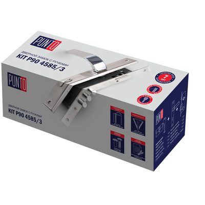 Замок цилиндровый с ручкой LOCKSET90.ORION.4585-3 (KIT P90 4585/3 ORION) SN/CP мат.никель/хром, фото 2