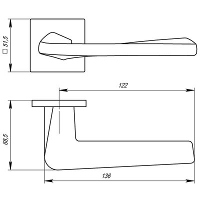 Ручка раздельная K.USS52.TORSO (TORSO USS) MWSC-33 итальянский тисненый, фото 3