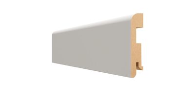Плинтус МДФ экошпон Белая шагрень 80×16×2070